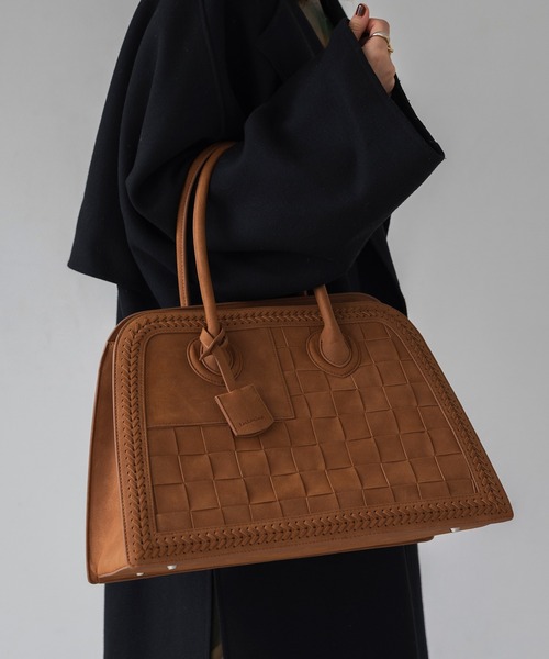 EVOL（イーボル）の「【EVOL】 EVOL ×Yukkoコラボハンドバッグ AT30473（ハンドバッグ・レディース・キャメル/ブラック・FREE）」の2枚目の写真