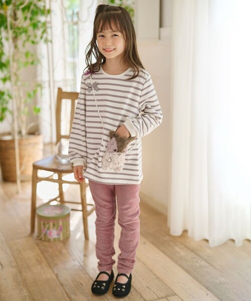 ANY（エニィ）の「アニマルポシェットトレーナー（スウェット・キッズ・ベージュ系/ネイビー系/ライラック系/ブラック系1/ライトグレー系1・100/130/110/120/90）」の10枚目の写真