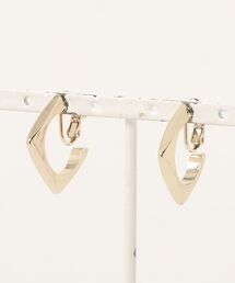 スクエアフープイヤリング