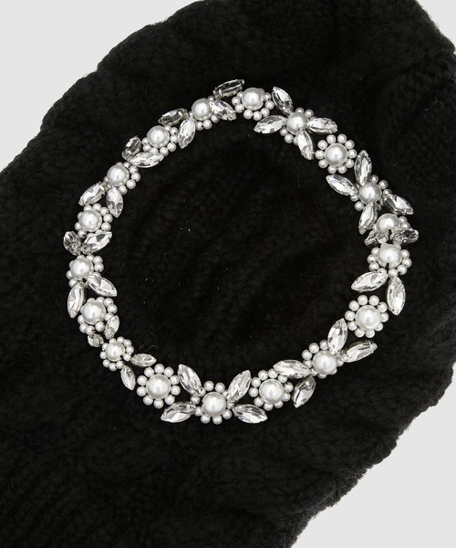 Simone Rocha（シモーネロシャ）の「BEADED BALACLAVA（ニットキャップ
