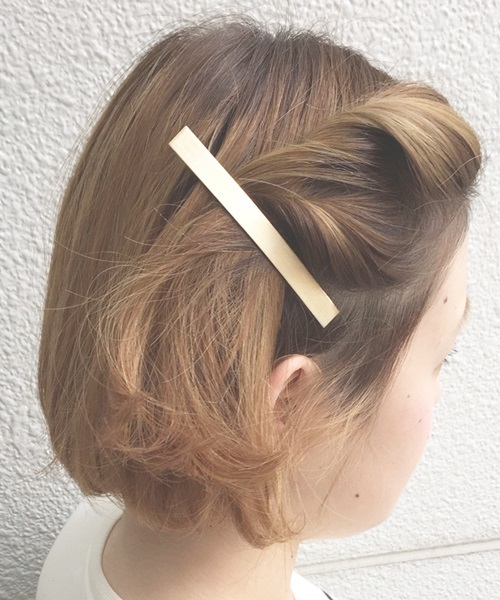 Khaju(カージュ)の「Khaju:ロングバレッタ□(バレッタ/ヘアクリップ・レディース・シルバー/ゴールド・ONE SIZE)」の2枚目の写真