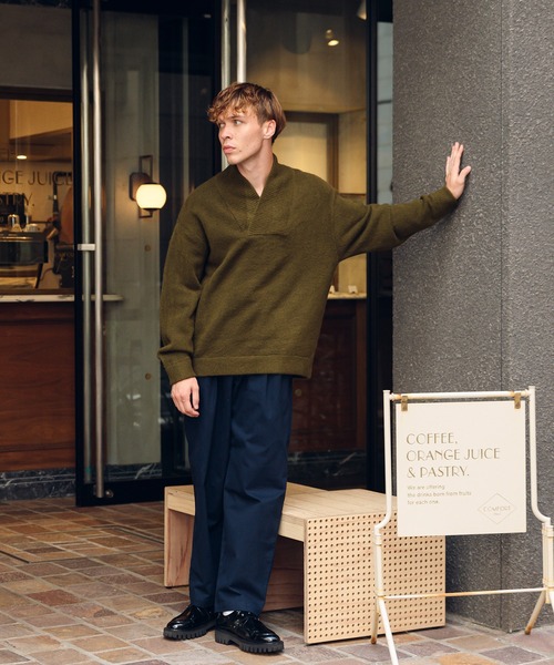 ONCILY（オンシェリー）の「TWILL TUCK BALLOON PANTS / ツイルタックバルーンパンツ（その他パンツ・メンズ・オフホワイト/ネイビー・SMALL/MEDIUM/LARGE）」の3枚目の写真