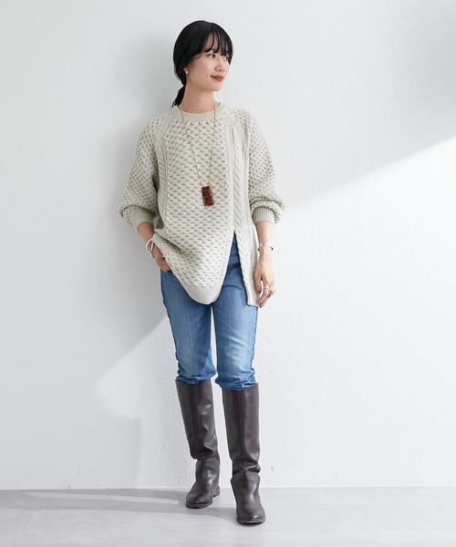 SHENERY（シーナリー）の「レザーロングブーツ（ブーツ・レディース・ブラック/ダークブラウン・36/37/38）」の12枚目の写真