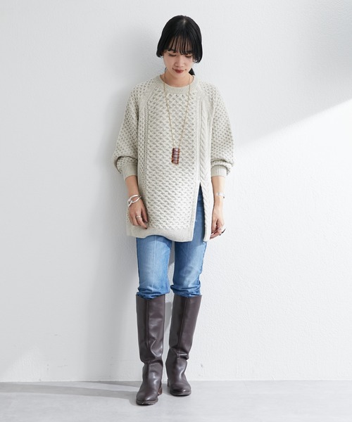 SHENERY（シーナリー）の「レザーロングブーツ（ブーツ・レディース・ブラック/ダークブラウン・36/37/38）」の13枚目の写真