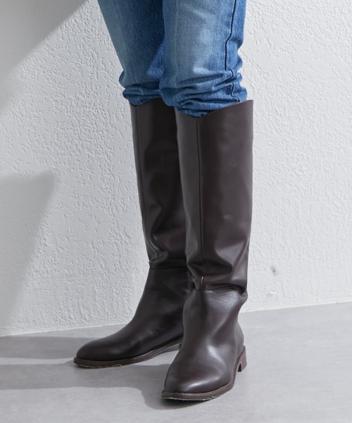 SHENERY（シーナリー）の「レザーロングブーツ（ブーツ・レディース・ブラック/ダークブラウン・36/37/38）」の8枚目の写真