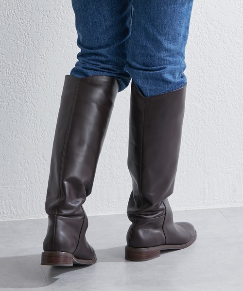 SHENERY（シーナリー）の「レザーロングブーツ（ブーツ・レディース・ブラック/ダークブラウン・36/37/38）」の9枚目の写真