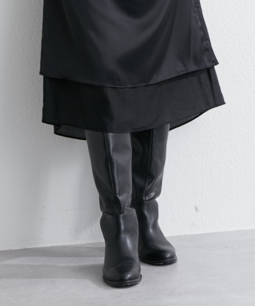 SHENERY（シーナリー）の「レザーロングブーツ（ブーツ・レディース・ブラック/ダークブラウン・36/37/38）」の20枚目の写真