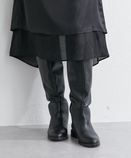 SHENERY（シーナリー）の「レザーロングブーツ（ブーツ・レディース・ブラック/ダークブラウン・36/37/38）」の21枚目の写真