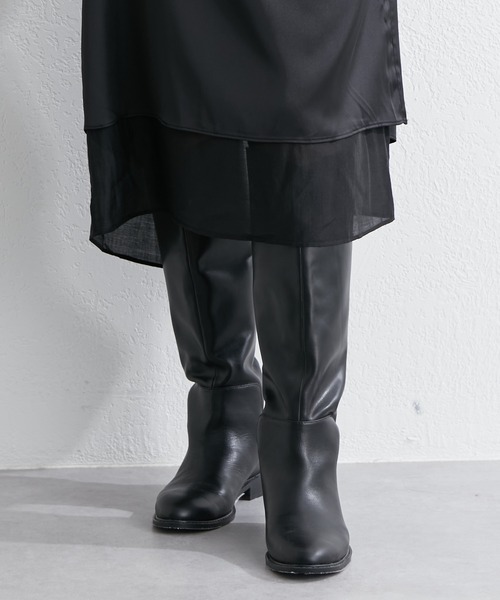 SHENERY（シーナリー）の「レザーロングブーツ（ブーツ・レディース・ブラック/ダークブラウン・36/37/38）」の18枚目の写真