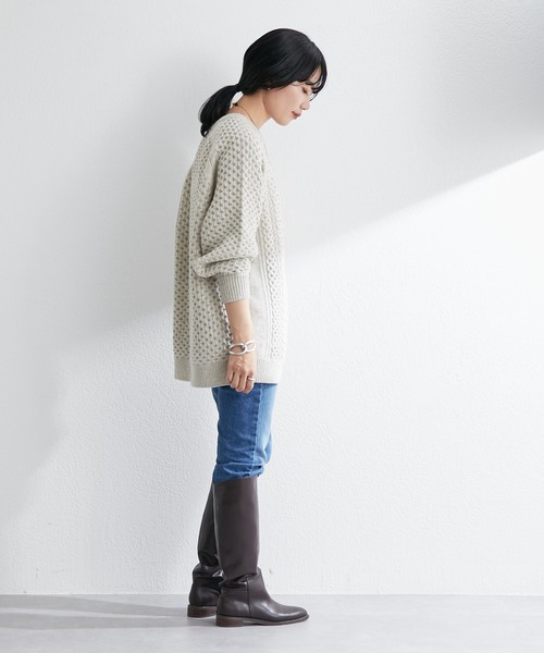 SHENERY（シーナリー）の「レザーロングブーツ（ブーツ・レディース・ブラック/ダークブラウン・36/37/38）」の16枚目の写真