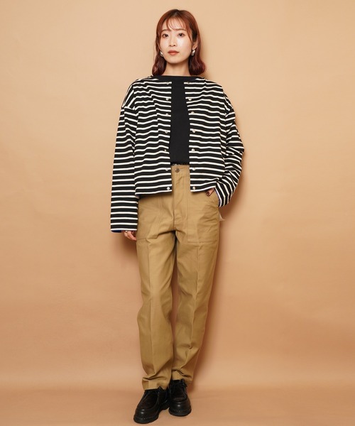 ORCIVAL（オーシバル）の「CREW NECK CARDIGAN（カーディガン/ボレロ・レディース・ブラック系その他2/ブラック系その他/ホワイト系その他・2）」の7枚目の写真