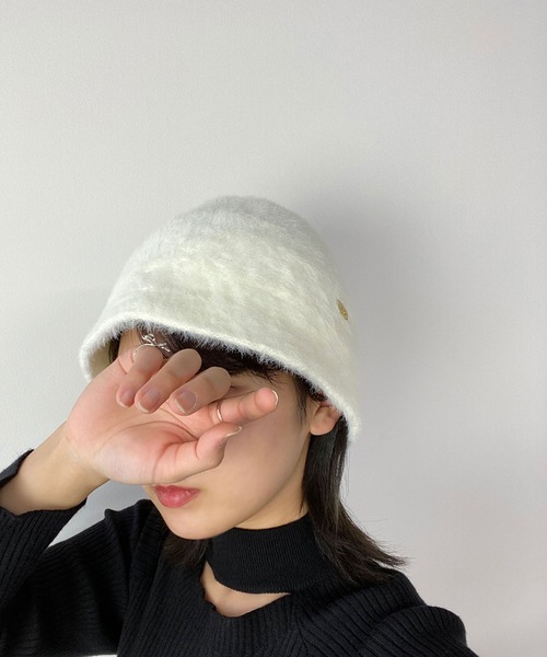 179/WG（イチナナキュウダブルジー）の「シャギーバケットＨＡＴ（ハット・レディース・ブラック/オフホワイト・FREE）」の7枚目の写真