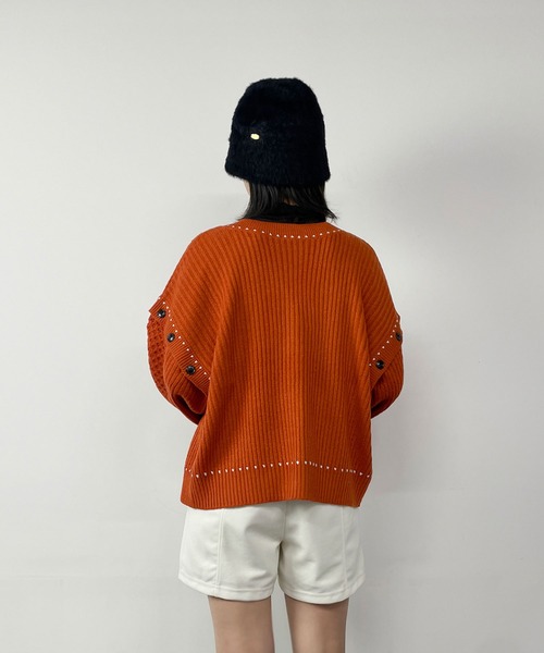 179/WG（イチナナキュウダブルジー）の「シャギーバケットＨＡＴ（ハット・レディース・ブラック/オフホワイト・FREE）」の5枚目の写真