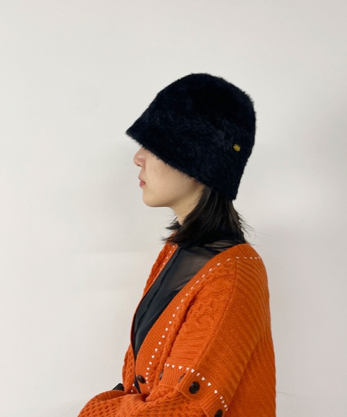 179/WG（イチナナキュウダブルジー）の「シャギーバケットＨＡＴ（ハット・レディース・ブラック/オフホワイト・FREE）」の4枚目の写真