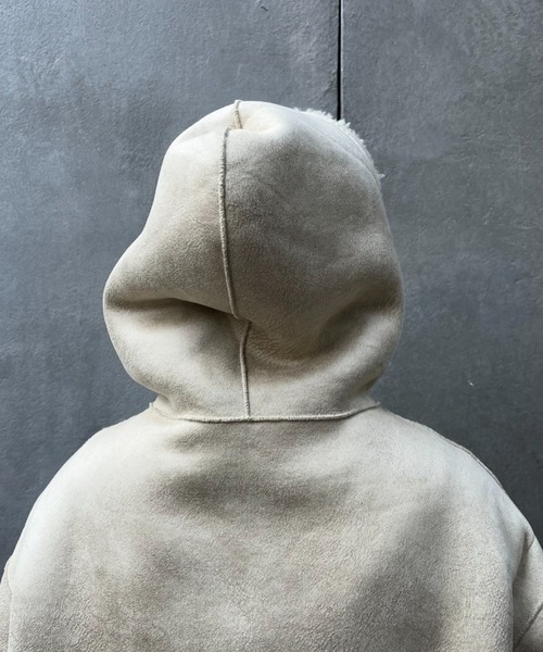 CIAOPANIC（チャオパニック）の「リバーシブルフェイクボアコート（ムートンコート・レディース・レモンイエロー/チャコールグレー・FREE）」の6枚目の写真