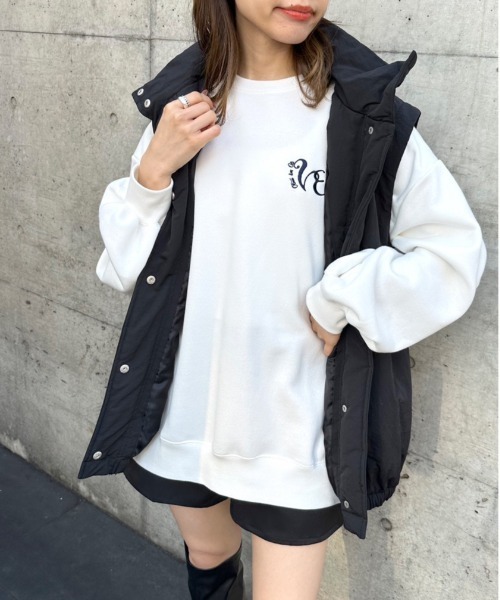 OLIVE des OLIVE（オリーブデオリーブ）の「ワンポイント刺繍チュニックスウェット（スウェット・レディース・オートミール/オフホワイト/ブラック・FREE）」の12枚目の写真