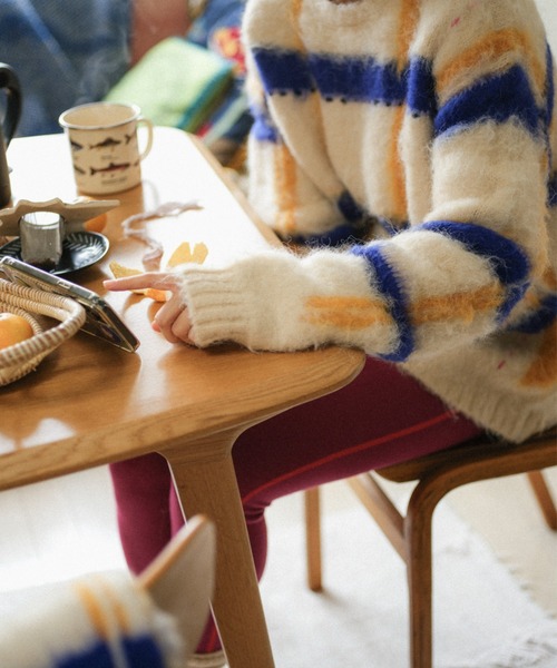 透明な空気のチェックニット（ニット/セーター）｜PAMM（パム）の