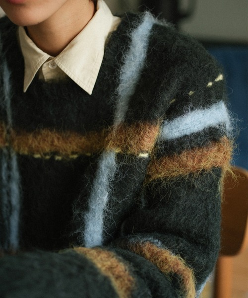 PAMM（パム）の「透明な空気のチェックニット（ニット/セーター）」 - WEAR