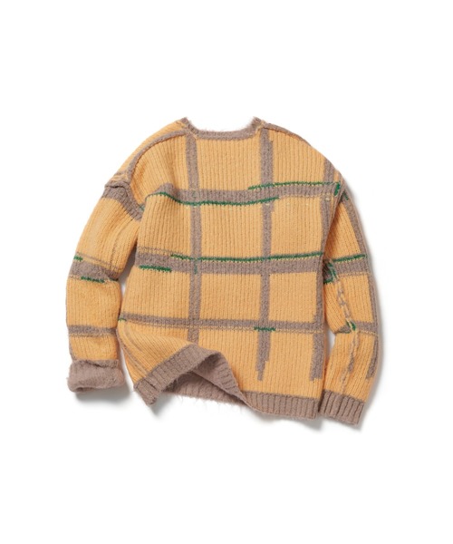 透明な空気のチェックニット（ニット/セーター）｜PAMM（パム）の