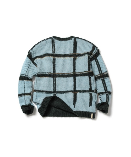 透明な空気のチェックニット（ニット/セーター）｜PAMM（パム）の