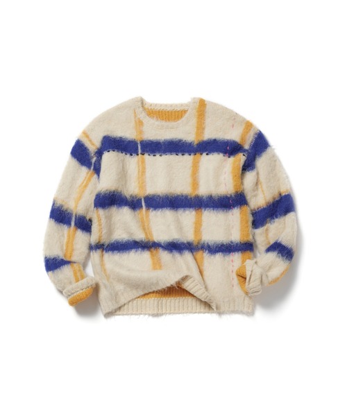 透明な空気のチェックニット（ニット/セーター）｜PAMM（パム）の