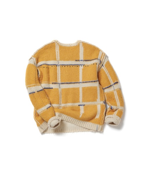 透明な空気のチェックニット（ニット/セーター）｜PAMM（パム）の