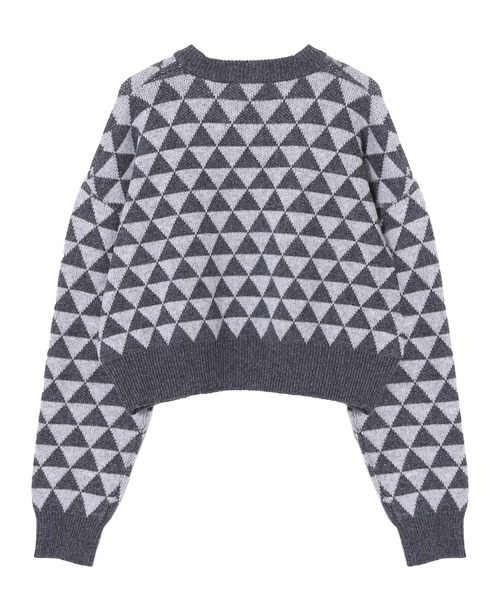 Figments（フィグメンツ）の「トライアングル柄セーター（ニット/セーター・レディース・ブラック/ブラウン・FREE）」の13枚目の写真