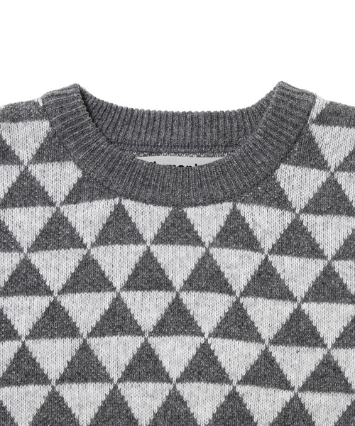 Figments（フィグメンツ）の「トライアングル柄セーター（ニット/セーター・レディース・ブラック/ブラウン・FREE）」の7枚目の写真