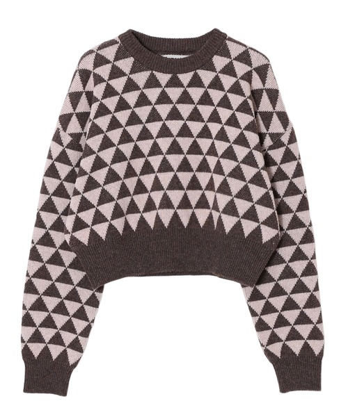 Figments（フィグメンツ）の「トライアングル柄セーター（ニット/セーター・レディース・ブラック/ブラウン・FREE）」の11枚目の写真