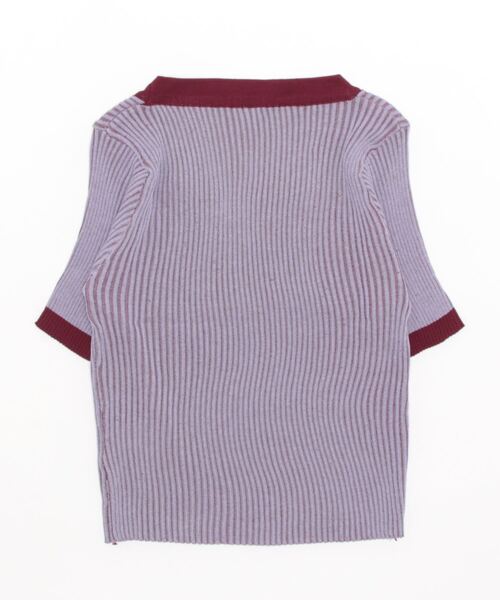 Burner(バーナー)の「【OKUOKU 0909】バイカラー ショート ニット oku-tops-618582103475-12 MC(ポロシャツ・レディース・D/A/B/C・FREE)」の5枚目の写真