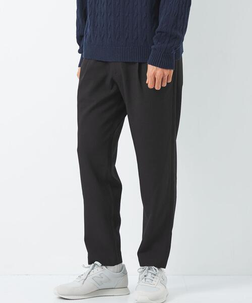 green label relaxing（グリーンレーベルリラクシング）の「ヘザーエステル 2プリーツ ユーティリティーパンツ テーパード 9分丈 -ストレッチ・防シワ-（その他パンツ・メンズ・グレー/ブラック/ネイビー・L/M/S/XL）」の9枚目の写真