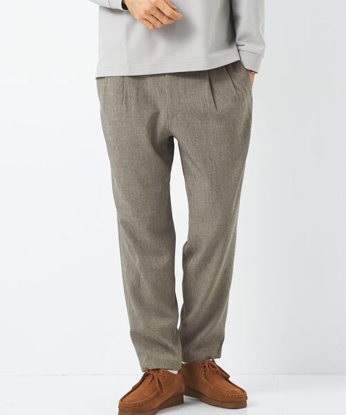 green label relaxing（グリーンレーベルリラクシング）の「ヘザーエステル 2プリーツ ユーティリティーパンツ テーパード 9分丈 -ストレッチ・防シワ-（その他パンツ・メンズ・グレー/ブラック/ネイビー・L/M/S/XL）」の10枚目の写真