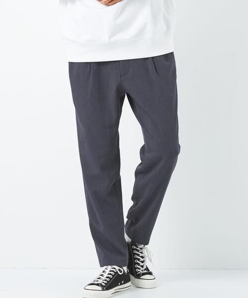 green label relaxing（グリーンレーベルリラクシング）の「ヘザーエステル 2プリーツ ユーティリティーパンツ テーパード 9分丈 -ストレッチ・防シワ-（その他パンツ・メンズ・グレー/ブラック/ネイビー・L/M/S/XL）」の11枚目の写真