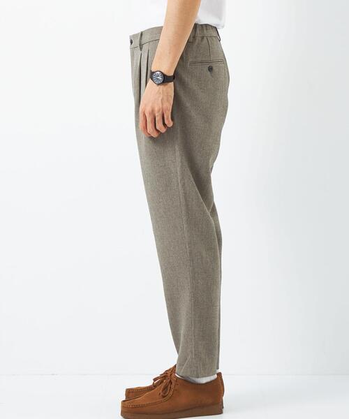 green label relaxing（グリーンレーベルリラクシング）の「ヘザーエステル 2プリーツ ユーティリティーパンツ テーパード 9分丈 -ストレッチ・防シワ-（その他パンツ・メンズ・グレー/ブラック/ネイビー・L/M/S/XL）」の13枚目の写真