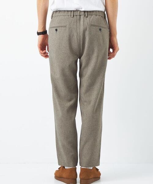green label relaxing（グリーンレーベルリラクシング）の「ヘザーエステル 2プリーツ ユーティリティーパンツ テーパード 9分丈 -ストレッチ・防シワ-（その他パンツ・メンズ・グレー/ブラック/ネイビー・L/M/S/XL）」の14枚目の写真