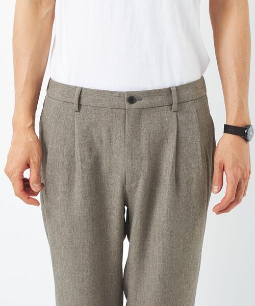green label relaxing（グリーンレーベルリラクシング）の「ヘザーエステル 2プリーツ ユーティリティーパンツ テーパード 9分丈 -ストレッチ・防シワ-（その他パンツ・メンズ・グレー/ブラック/ネイビー・L/M/S/XL）」の15枚目の写真