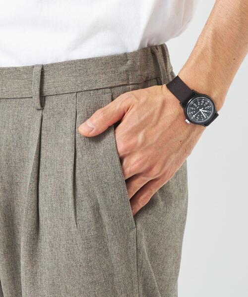 green label relaxing（グリーンレーベルリラクシング）の「ヘザーエステル 2プリーツ ユーティリティーパンツ テーパード 9分丈 -ストレッチ・防シワ-（その他パンツ・メンズ・グレー/ブラック/ネイビー・L/M/S/XL）」の18枚目の写真