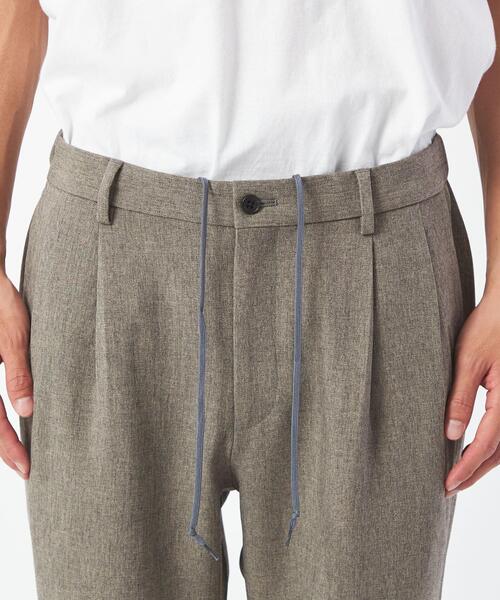 green label relaxing（グリーンレーベルリラクシング）の「ヘザーエステル 2プリーツ ユーティリティーパンツ テーパード 9分丈 -ストレッチ・防シワ-（その他パンツ・メンズ・グレー/ブラック/ネイビー・L/M/S/XL）」の19枚目の写真