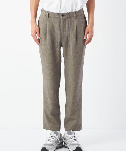 green label relaxing（グリーンレーベルリラクシング）の「ヘザーエステル 2プリーツ ユーティリティーパンツ テーパード 9分丈 -ストレッチ・防シワ-（その他パンツ・メンズ・グレー/ブラック/ネイビー・L/M/S/XL）」の21枚目の写真