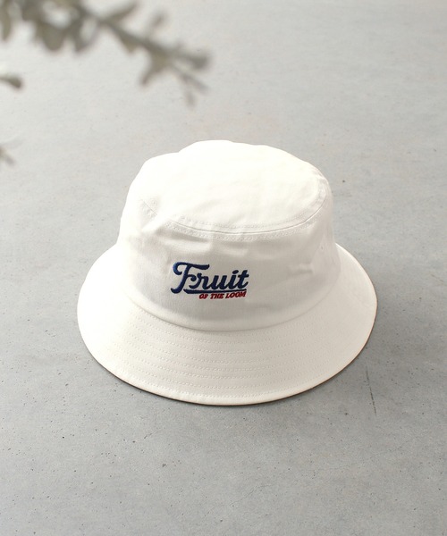 FRUIT OF THE LOOM（フルーツオブザルーム）の「【FRUIT OF THE LOOM】EMBROIDERY BUCKET HAT type C/バケットハット（ハット・メンズ・オフホワイト/ブラック/ベージュ・FREE）」の2枚目の写真