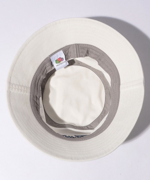 FRUIT OF THE LOOM（フルーツオブザルーム）の「【FRUIT OF THE LOOM】EMBROIDERY BUCKET HAT type C/バケットハット（ハット・メンズ・オフホワイト/ブラック/ベージュ・FREE）」の10枚目の写真