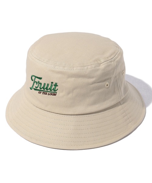 FRUIT OF THE LOOM（フルーツオブザルーム）の「【FRUIT OF THE LOOM】EMBROIDERY BUCKET HAT type C/バケットハット（ハット・メンズ・オフホワイト/ブラック/ベージュ・FREE）」の6枚目の写真