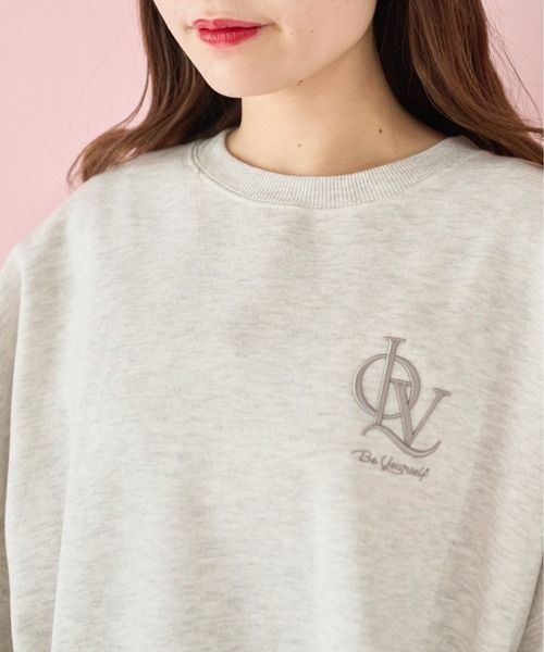 OLIVE des OLIVE（オリーブデオリーブ）の「裏起毛チュニックプルオーバー（スウェット・レディース・オフホワイト/スミクロ/トップグレー・FREE）」の22枚目の写真