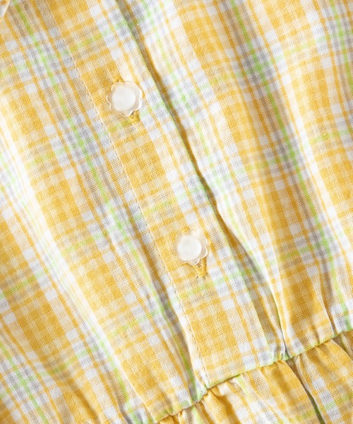 KP（ケーピー）の「先染めチェックの衿付きノースリーブワンピース(100～130cm)（ワンピース・キッズ・イエロー/ピンク・100cm/110cm/120cm/130cm）」の12枚目の写真