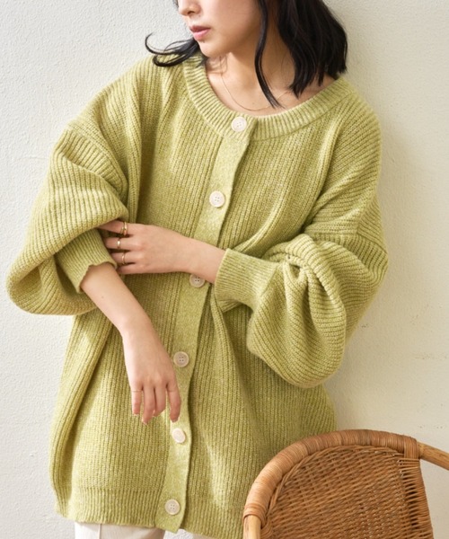 VANNIE U(ヴァニーユー)の「ライトミックスオーバーカーディガン(カーディガン/ボレロ・レディース・ピンク/グリーン/ベージュ・FREE)」の19枚目の写真