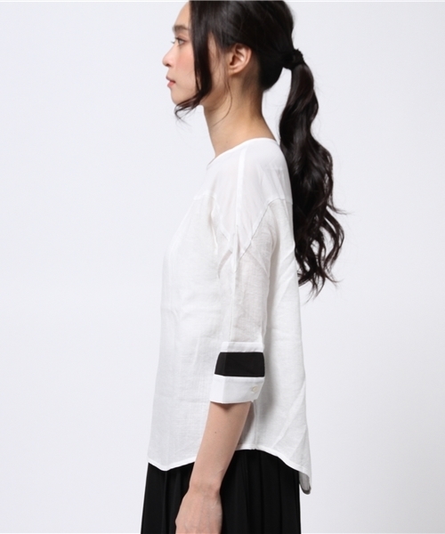 OUTLET（アウトレット）の「【mystic】ショーゼットヨークドルマンプルオーバー（シャツ/ブラウス・レディース・オフホワイト/ピンク/ブラック/ベージュ・FREE）」の6枚目の写真