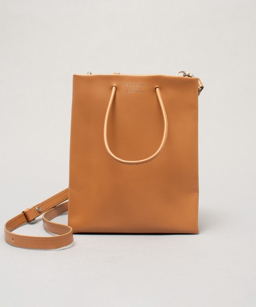 UNKNOWN PRODUCTS（アンノウンプロダクツ）の「【 UNKNOWN PRODUCTS / アンノウンプロダクツ 】 LEATHER PAPER SHOULDER BAG LOGO MINI / レザーペーパーショルダーバッグ  ミニ（ショルダーバッグ・レディース・ブラック/ブルー/イエロー/オレンジ/ミント/ホワイト/グリーン/ブラウン/レッド/ライトベージュ/ライム/マジェンタ・FREE）」の13枚目の写真
