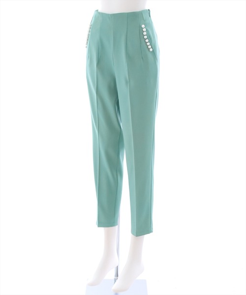 clear(クリア)の「パールポケットハイウエストテーパードパンツ(スラックス・レディース・ブラック/アイボリー/グリーン系その他/ブルーグレー/ピンク・S/M)」の6枚目の写真