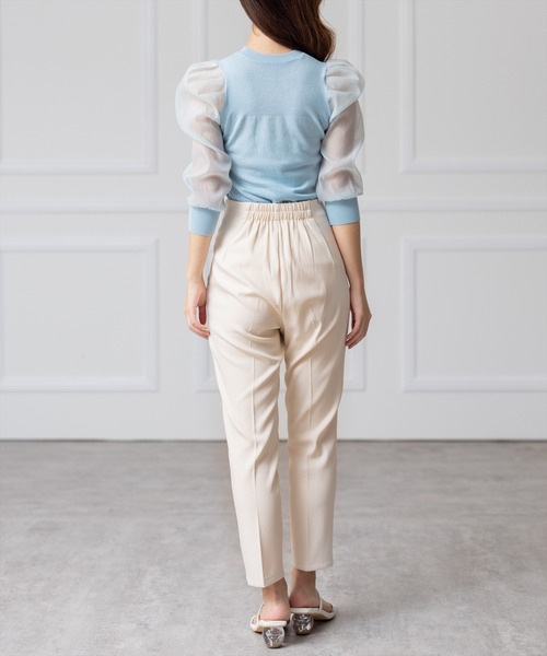 clear(クリア)の「パールポケットハイウエストテーパードパンツ(スラックス・レディース・ブラック/アイボリー/グリーン系その他/ブルーグレー/ピンク・S/M)」の13枚目の写真