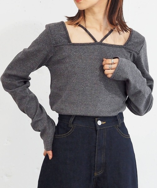セール】【2023AW新色登場】テレコホルタープルオーバー（Tシャツ